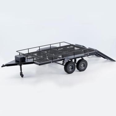 Imagem de TCRC Heavy Duty Truck Trailer for 1/10 RC Crawler Car Axial SCX10 SCX10 II SCX10 III Traxxas TRX4 TRX6 D90 CC01