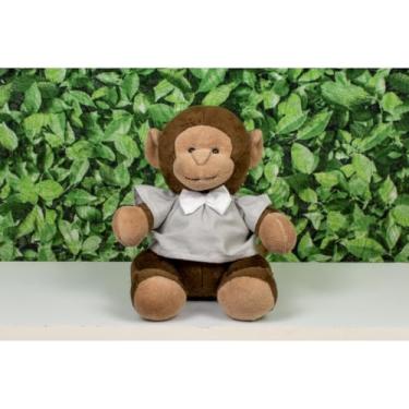 Imagem de PELUCIA SAFARI MACACO 18 CM, PARA DECORAÇÃO (Camiseta e gravata cinza liso)