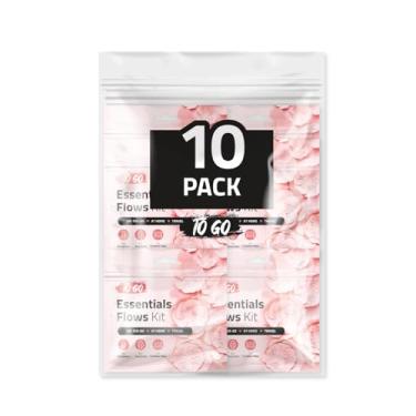 Imagem de Kit descartável Essential Flows para meninas e adolescentes – 3 calcinhas, 2 absorventes maxi e lenços femininos | Essenciais de confiança e higiene para escola, primeiro período, volume para caridade