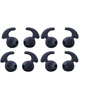 Imagem de Fone de ouvido com ponta de gel para orelha Lunies antiderrapante macio de silicone esportivo capas para fone de ouvido Samsung S7 S7edge S6 Edge 9200 G9250 confortável 4 pares, Preto