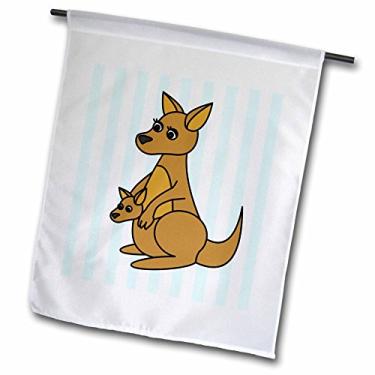 Imagem de 3dRose fl_6152_1 Bandeira de jardim design canguru mãe e bebê, 30,5 x 45,7 cm