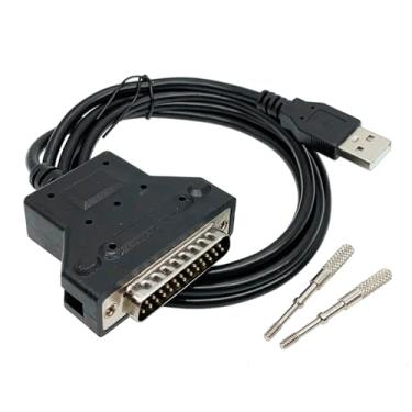 Imagem de Jienk Cabo adaptador serial de 150 cm Silabs CP2102 chip USB para RS232 DB25 para scanner de impressora de código de barras
