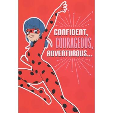 Imagem de Cartão de felicitações de feliz aniversário com super-herói Miraculous Ladybug - Awesome Girl Power - Confiante, Corajoso, Aventureiro... - Você é o melhor tipo de herói! Espero que seu aniversário
