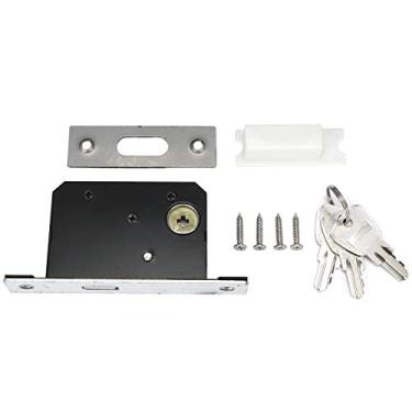 Imagem de Fechadura de Porta Deslizante, Maçaneta de Porta de Pátio, Maçaneta de Porta de Vidro Deslizante Com Chave, Liga de Zinco ou Portas de Banheiro, Portas de Varanda, Portas de