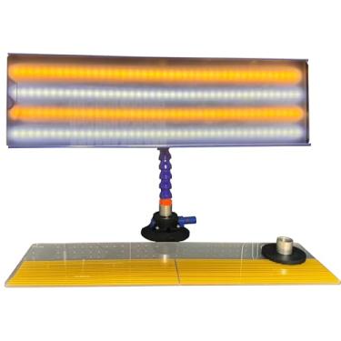 Imagem de Luminária Gigante Shark Hammer com 2 Bases de Fixação para Martelinho de Ouro, Luz LED Ajustável 60 cm, Ideal para Reparos Automotivos e Funilaria - Ferramenta de Alta Precisão e Durabilidade