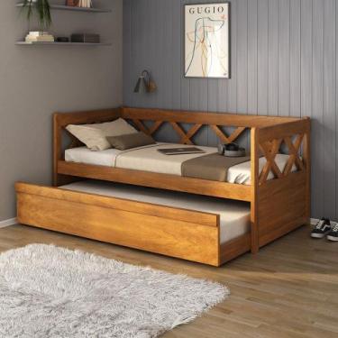 Imagem de Bicama Madeira Maciça X Móveis Nathalia - Moveis Nathalia, Mogno Mel