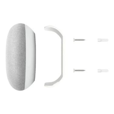 Imagem de Suporte De Parede Branco Google Home Mini + Parafusos Bucha