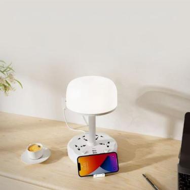 Imagem de Abajur Para Mesa 3 Cores USB e 110/220v - COIBEU