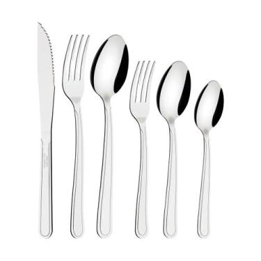 Imagem de Faqueiro Búzios 36pçs Aço Inox Tramontina, Inox, 36 peças