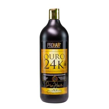 Imagem de Condicionador Ouro 24K 1 Litro Nutrição e Brilho Intenso para Cabelos Sedosos