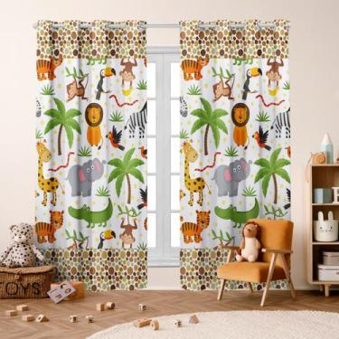 Imagem de Cortina Safari Baby 3,00X 2,20 p/ Quarto Infantil Criança Bebe, Janela