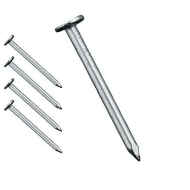 Imagem de Kit 5 Prego Com Cabeça 18x30 De Aço Para Fixação Madeira Metal Concret