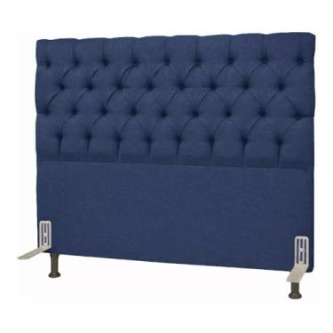 Imagem de Cabeceira Para Cama Box Queen 1,6 M Lisboa (Suede Azul Marinho)