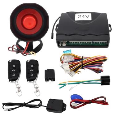 Imagem de ePathChina Sistema de entrada sem chave universal de alarme automotivo de 24 V para caminhão/SUV com controle remoto, sistema de segurança de alarme de carro