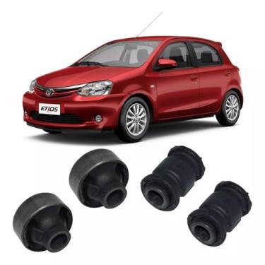 Imagem de KIT 4 BUCHAS BALANÇA BANDEJA DIANTEIRA ETIOS 2012 2013 2014 2015 2016 2017 2018 2019 2020 2021 2022