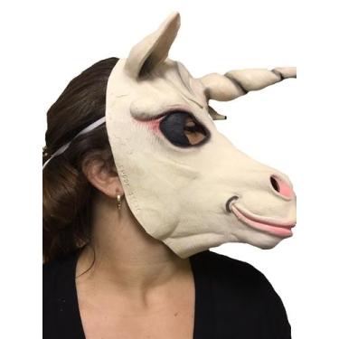 Imagem de Fantasia Máscara de Unicórnio de Látex Realista c/ elástico - Genérica