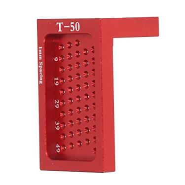 Imagem de flexman T50 Régua de calibração cruzada para marcenaria, medidor de marcação de liga de alumínio, ferramenta de medição de marca de escriba tipo L