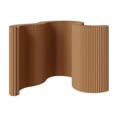 Imagem de Biombos e Divisórias Divisória De Ambiente Portátil Dobrável, Tela De Privacidade De Painel De Papel Leve, Divisória De Parede Decorativa Interna Para Salas De Estar, Quartos E Escritórios(Brown,700~8