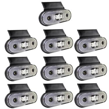 Imagem de 10 Lanterna Lateral Caminhão Carreta Facchini LED CR +Suporte - Prime