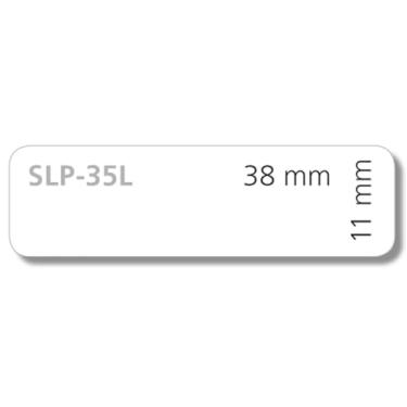 Imagem de Seiko Instruments Etiquetas deslizantes de 35 mm para impressoras de etiquetas inteligentes (SLP-35L), brancas