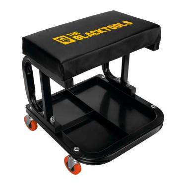 Imagem de Banqueta Fixa Com Assento Para Mecânico 140kg Com Rodízio Porta Ferram