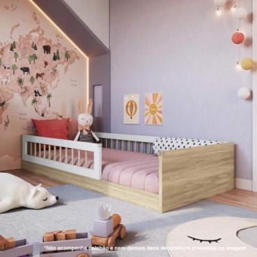 Imagem de Cama Infantil de Chão Montessoriana Solteiro Afetto Completa Móveis, A