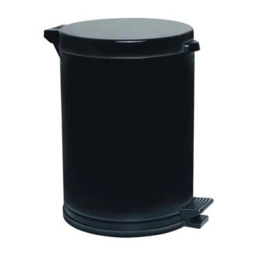 Imagem de Lixeira Pedal Cesto De Lixo Tampa 4,5 Litros Preta Cozinha Banheiro Vi