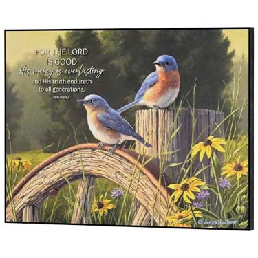 Imagem de Dicksons Placa decorativa para parede For The Lord Is Good Mercy Everlasting Psalm 100:5 MDF 40,6 x 28,8 cm