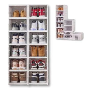 Imagem de Organizado Box Plastico Acrílico Transparente Sapato 6 Andar - Nova Vo