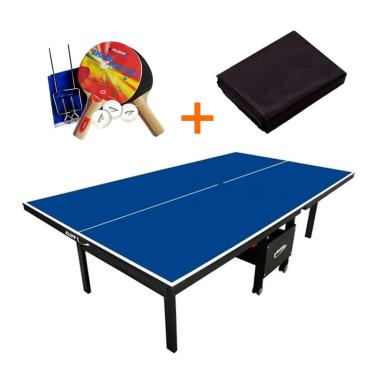 Imagem de Mesa ping pong mdf 18MM klopf 1084 + kit tênis de mesa - 5030 + Capa Impermeável