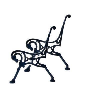 Imagem de Par De Pé De Banco Cavalo De Ferro Fundido