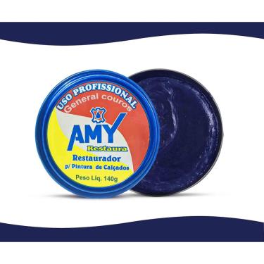 Imagem de Graxa Para Sapato Azul Marinho Profissional Amy 140G