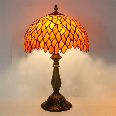 Imagem de Lâmpada de mesa vintage americana LED Luxo Criatividade Sala de estar Estudo Quarto Lâmpada de cabeceira Villa Hotel Cor Vidro Mesa Luz (Estilo 19)