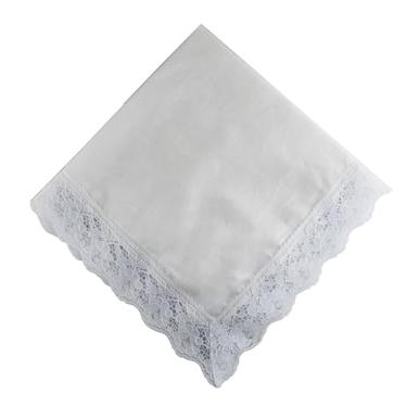 Imagem de Cachecol de colo de 61 cm com acabamento de renda lenço de colo cobre saias de colo para mulheres na igreja, Branco, lace trims lap