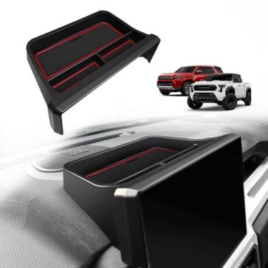 Imagem de Muslogy Caixa de armazenamento de painel compatível com acessórios Tacoma 2024 2025 e 4Runner 2025, organizador de console central com tela de 14 polegadas para Trailhunter TRD Pro (somente tela de