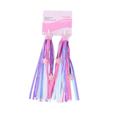 Imagem de UGPLM 2PCS Bicycle Hitlobar Tassel Bicycle Grips Rainbow Kids Acessórios de bicicleta Decoração Decoração Decoração infantil Batycle Tassel, Tolet