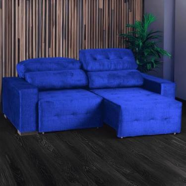 Imagem de Sofá Retrátil e Reclinável Évora 2 Lugares 1,80m Veludo Luxor Espuma D