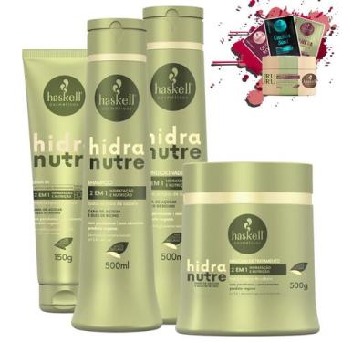 Imagem de Kit Haskell Hidranutre Sh Cond Masc 500 + Leave-in
