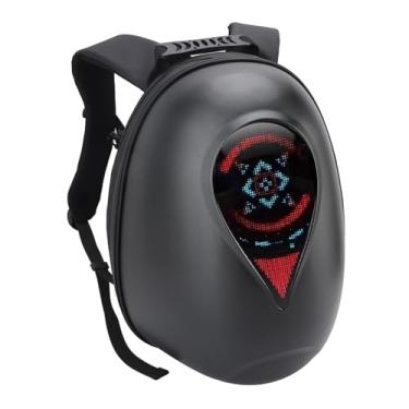 Imagem de Mochila LED Mochila de Grande Capacidade Mochila de Concha Dura Com a Mochila de Viagem à Prova de água Tela Luminosa USB 5.0V para Capacete de Motocicleta