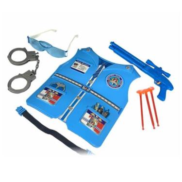 Imagem de Brinquedo Infantil Kit Policial - Azul - Ddg Toys