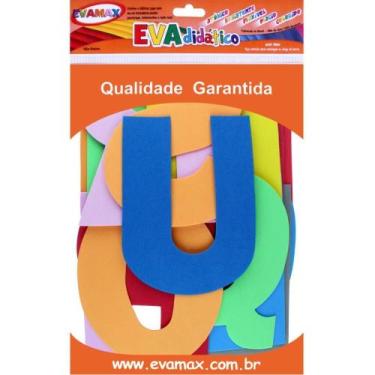 Imagem de Material Didático EVA Letras Grandes 21CM - 31 Peças Coloridas - EVAMA