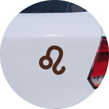 Imagem de Adesivo de Carro Horóscopo Signo Leão - Cor Marrom - Melhor Adesivo, M