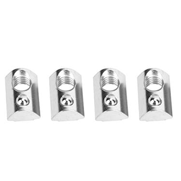 Imagem de MUNEFE Rolo na porca da mola M6 T, porcas elásticas da bola do rolo, porcas elásticas do perfil de extrusão de alumínio para o perfil de alumínio da profundidade do sulco de 8mm (M8)