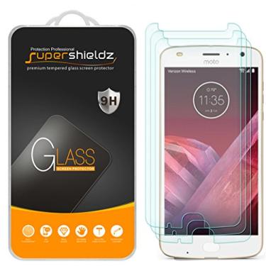 Imagem de Supershieldz (Pacote com 3) Projetado para Motorola (Moto Z2 Play) Protetor de tela de vidro temperado, 0,33 mm, antiarranhões