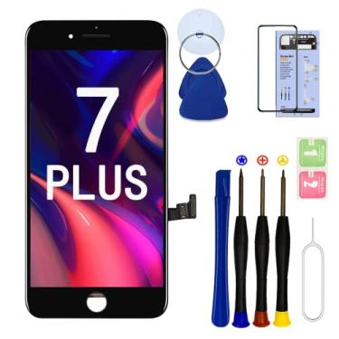Imagem de SIMDOG Kit de substituição de tela para iPhone 7 Plus, tela digitalizadora LCD Touch 3D de 5,5 polegadas para iPhone 7 Plus, com kit de ferramentas de reparo (preto)..