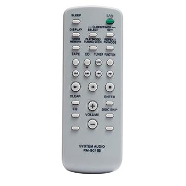 Imagem de Allimity Controle remoto substituído RM-SC1 adequado para sistema estéreo Sony Mini Hi-Fi HCD-NE3 SS-RG444 HCD-GX250 SS-CNE5 CMT-NE5 SS-CNE3 MHC-GX250 HCD-NE5 MHC-GX450 CMT-NE3