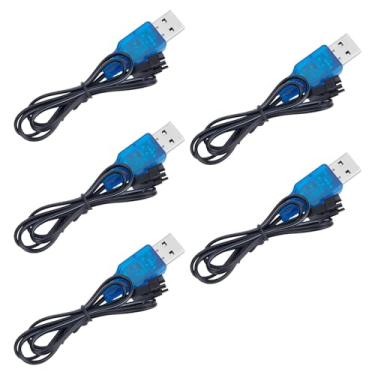 Imagem de 5 carregadores de bateria lipo de 3,7 V, carregador de bateria recarregável de íon de lítio USB com conector SM-2P para 3,7 V RC brinquedo barco caminhão controle remoto cabo de carregamento de