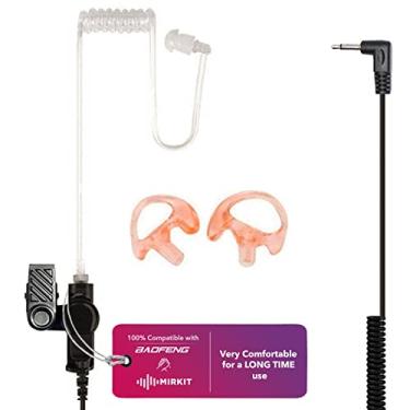 Imagem de MIRKIT Fone de ouvido HD Listen Only 3,5 mm compatível com Baofeng Mic, Motorola Mic, Radioddity Speaker Mic, Btech Radio Mic, Kenwood Lapel Mic. Fone de ouvido de rádio resistente para aplicação da lei