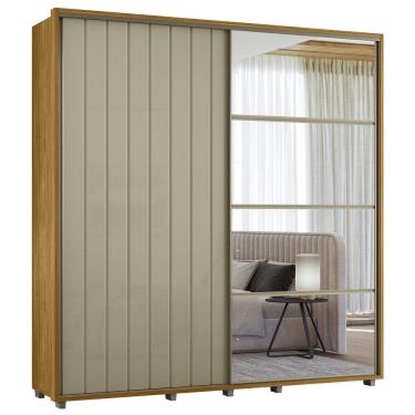 Imagem de Guarda Roupa Casal 230cm Com Espelho Verbena Opala/Cumaru Z10 - Mpozenato