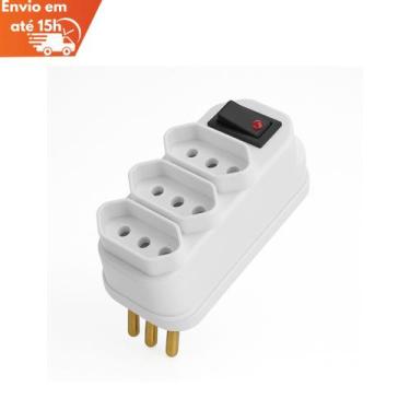 Imagem de Adaptador Para Tomada Com 3 Saidas Padrão 10a Benjamin - majo prosperi